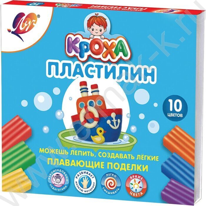 Пластилин плавающий 10цв Кроха | Фото 1