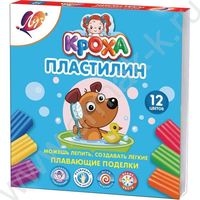 Пластилин плавающий 12цв Кроха | Фото 1