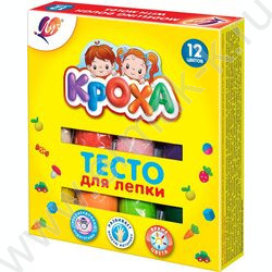 Тесто д/лепки  12цв Кроха | Фото 1