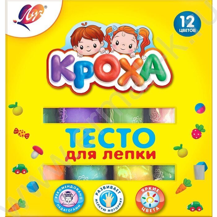 Тесто д/лепки  12цв Кроха | Фото 2