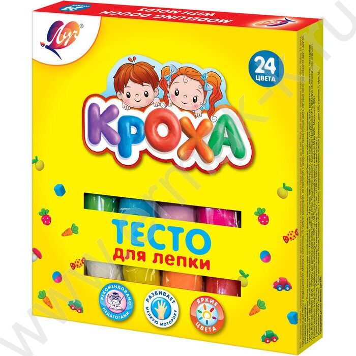 Тесто д/лепки  24цв Кроха | Фото 1