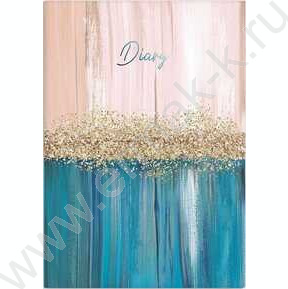 Ежедневник н/дат А5  80л Diary.Позолота /лайт/"софт тач" вельвет,фольга