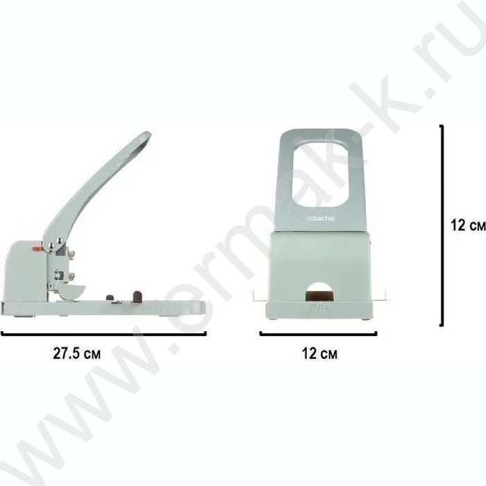 Дырокол 100л метал /линейка/ серый | Фото 7
