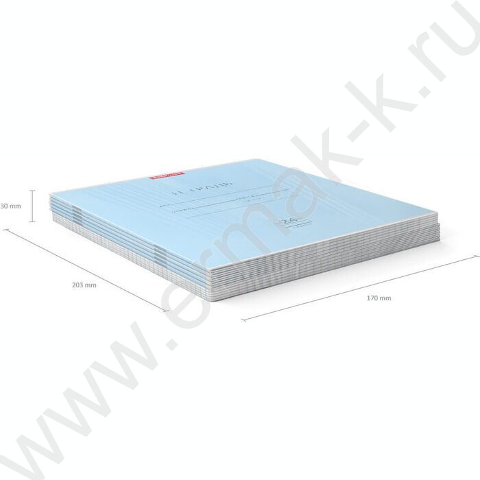 Тетрадь  24л клетка "Классика" голубой | Фото 5