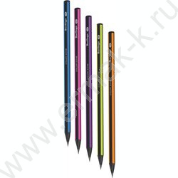 Карандаш ч/гр HB Color Zone трехгранный, черное дерево, заточен., ассорти | Фото 1