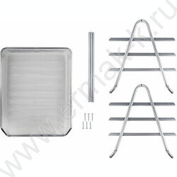 Лоток горизонтальный сетчатый (металл) Germanium серебристый 3 секции | Фото 3