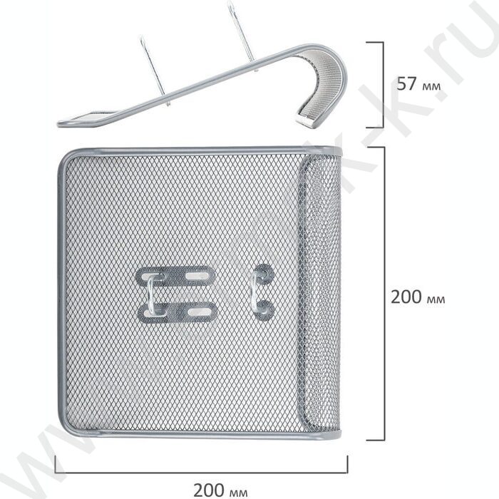 Подставка д/календаря металлическая Germanium серебристая 57*200*200 мм | Фото 4
