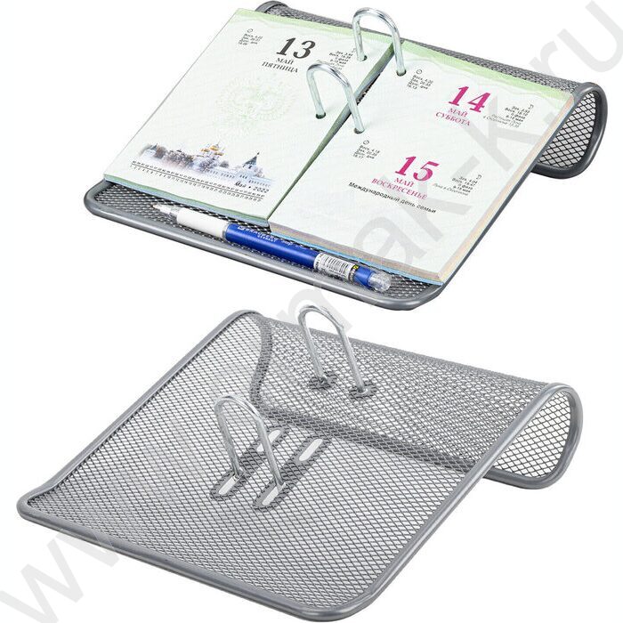 Подставка д/календаря металлическая Germanium серебристая 57*200*200 мм | Фото 6