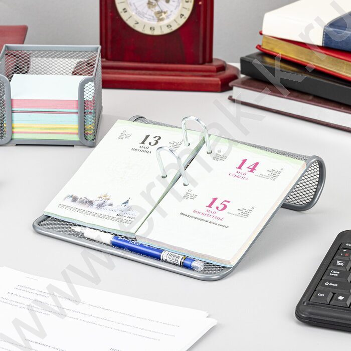 Подставка д/календаря металлическая Germanium серебристая 57*200*200 мм | Фото 7