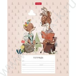 Тетрадь  12л линейка узкая "Олененок" | Фото 1
