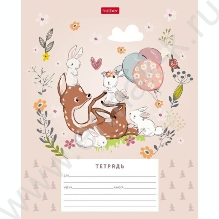 Тетрадь  12л линейка узкая "Олененок" | Фото 2