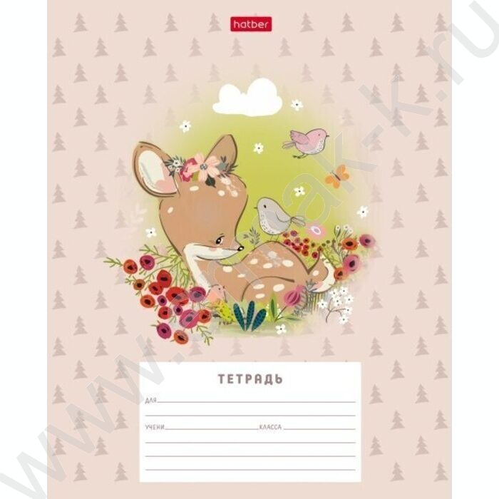 Тетрадь  12л линейка узкая "Олененок" | Фото 3