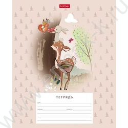 Тетрадь  12л линейка узкая "Олененок" | Фото 4