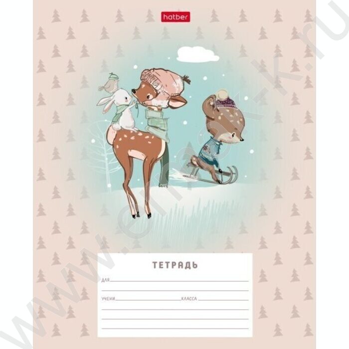 Тетрадь  12л линейка узкая "Олененок" | Фото 5