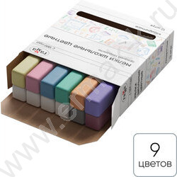 Мел цветной 12шт 9цв. квадратные | Фото 2
