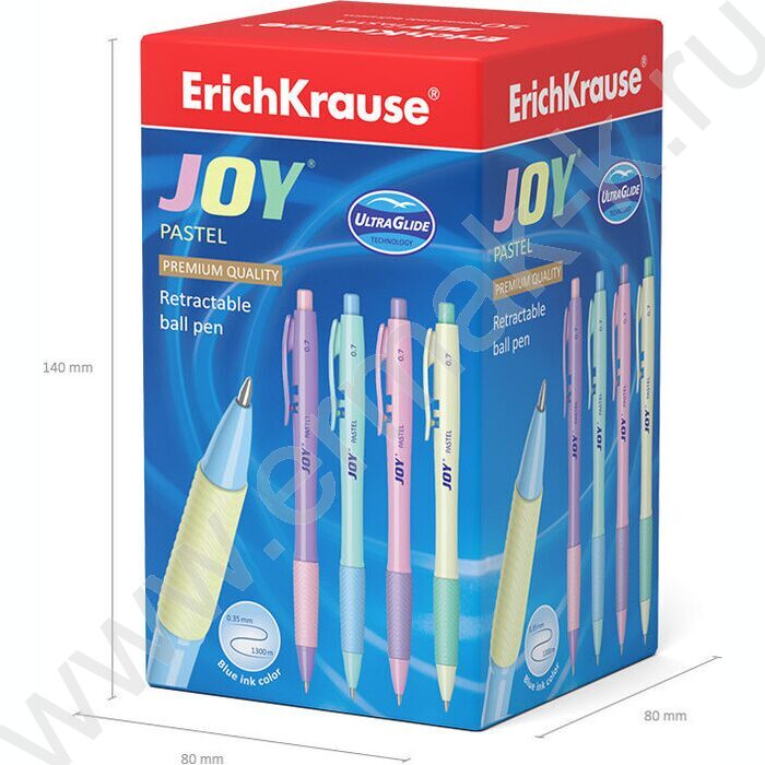 Ручка шар авт JOY® Matic&Grip Pastel 0,7мм, синяя /корпус - ассорти | Фото 4