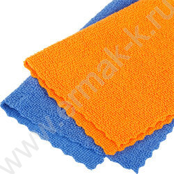 Салфетка из микрофибры 25*25см "Универсальные" /набор 2шт. (синяя+оранжевая) | Фото 2