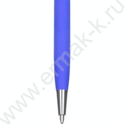 Ручка шар синяя 0,7мм. /поворот. мех. /метал корпус т.синий/серебро | Фото 2