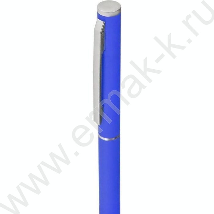 Ручка шар синяя 0,7мм. /поворот. мех. /метал корпус т.синий/серебро | Фото 3