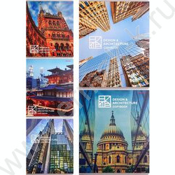 Тетрадь  48л клетка "Завораживающая архитектура" ассорти | Фото 1