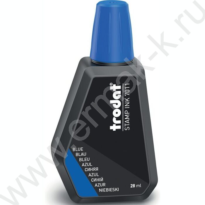 Штемпельная краска 28мл /синяя | Фото 1