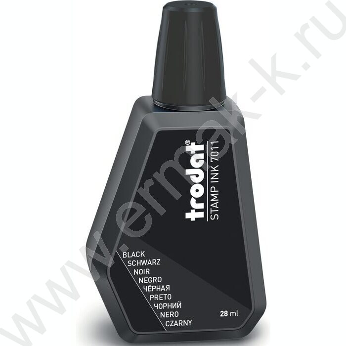 Штемпельная краска 28мл чёрная | Фото 1