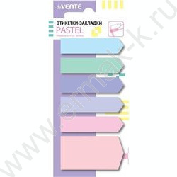 Набор самокл. этикеток-закладок 11*44мм и 24*44мм  /20л*6 цветов "Pastel" /пласт. блистер | Фото 1