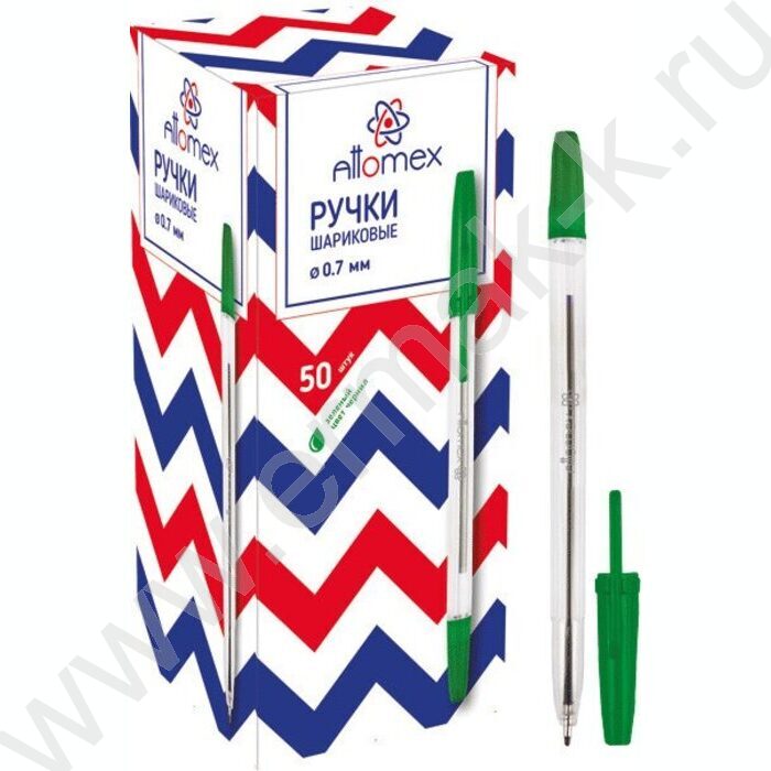 Ручка шар 0,7мм зеленая/пр.корпус | Фото 3