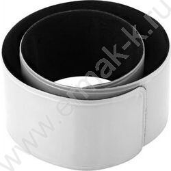 Браслет-слэп светоотражающий 3*22см  белый | Фото 1