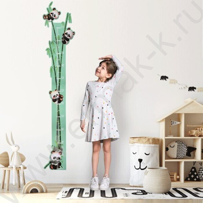Ростомер наклейка фигурная "Panda" /размер композиции 131*22,9см /блистер | Фото 1