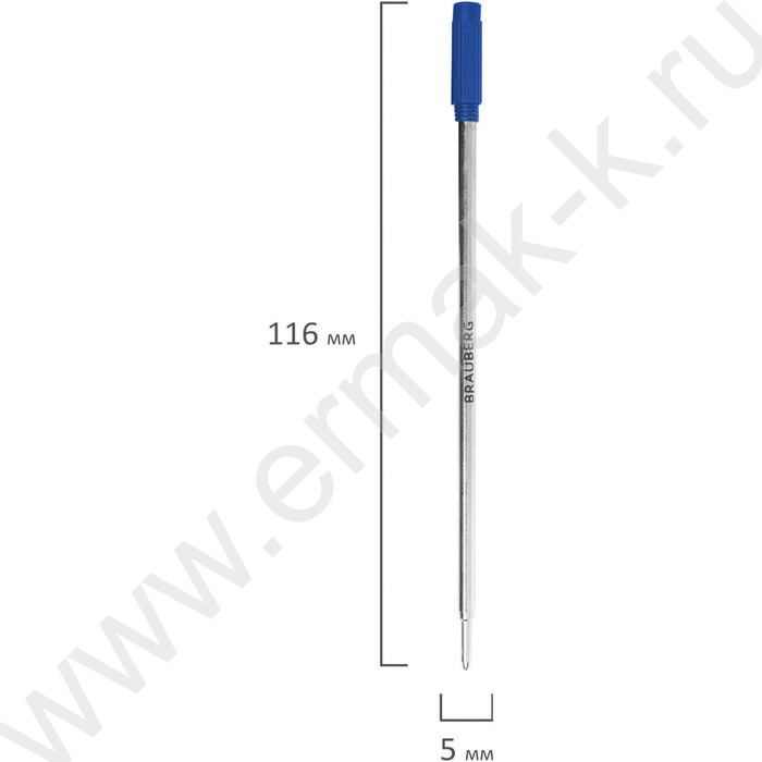 Стержень шар 116мм синий д/поворот. ручек /1мм /металлический | Фото 3