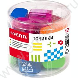 Точилка 2отв. разного диаметра, пластик /с контейнером /ассорти | Фото 3