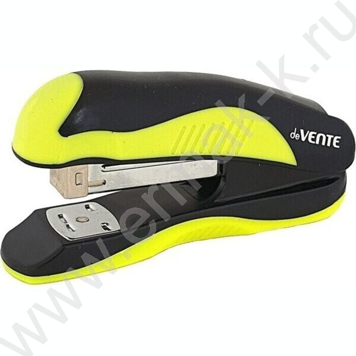 Степлер №24/6-26/6  20л пластик MonoChrome /резин. вставка /черный с неоновым желтым | Фото 1