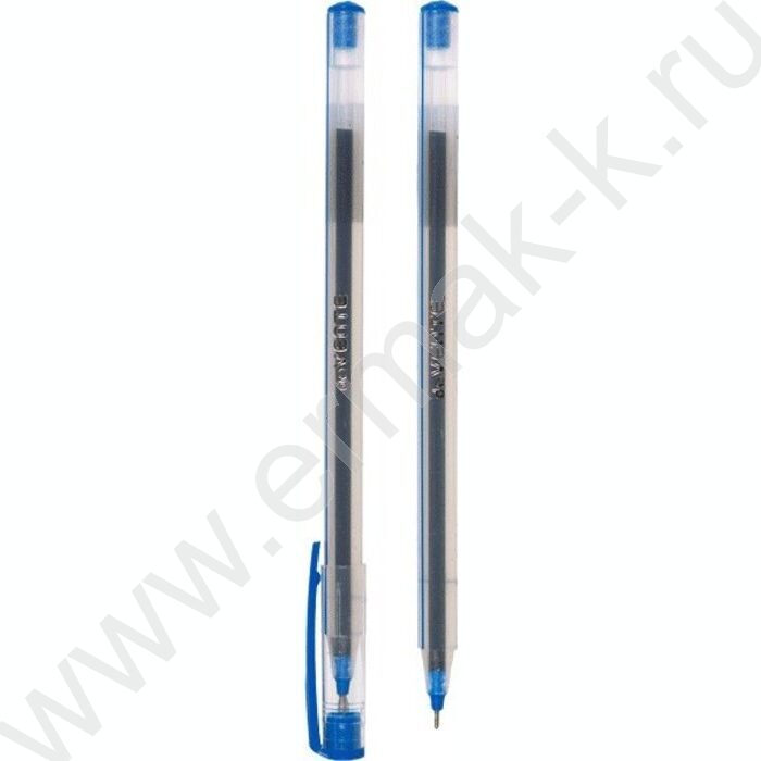 Ручка шар Skylark синяя 0,6мм /игла, синий корпус, ультра гладкое письмо | Фото 2