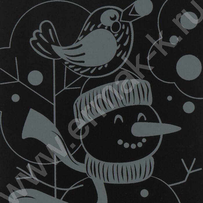 Набор д/творчества Гравюра малая серебро Снеговик и птички | Фото 3