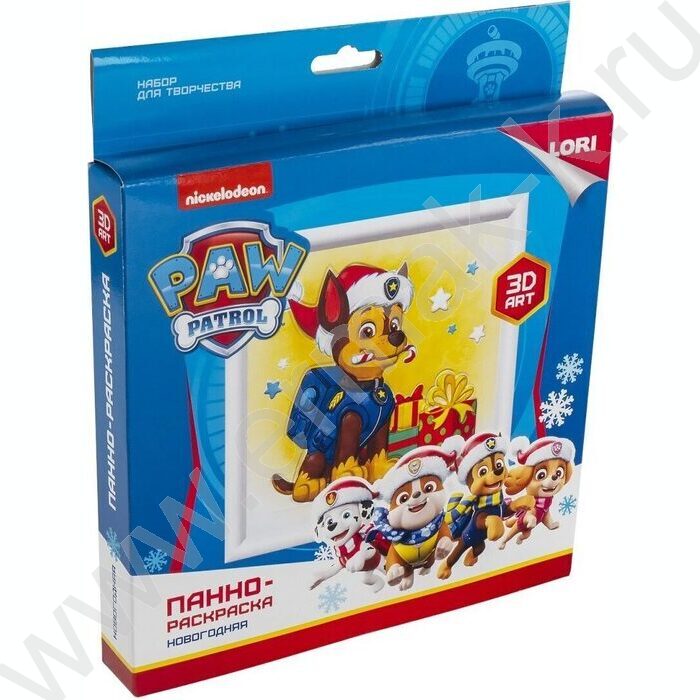 Набор д/творчества 3D Art. Панно-раскраска. Щенячий патруль новогодняя. Гончик | Фото 2