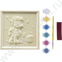 Набор д/творчества 3D Art. Панно-раскраска. Щенячий патруль новогодняя. Гончик | Фото 4