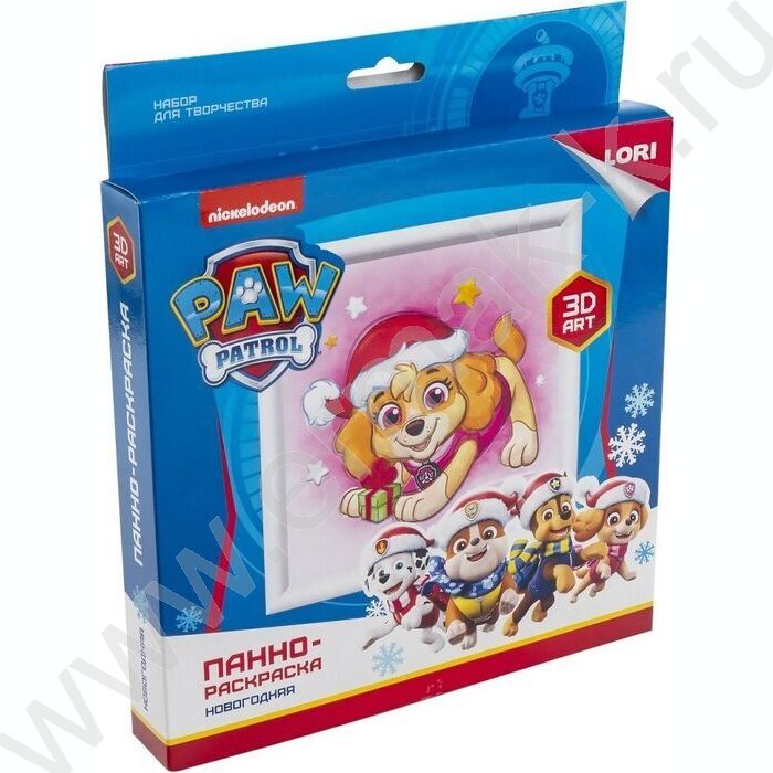 Набор д/творчества 3D Art. Панно-раскраска. Щенячий патруль новогодняя. Скай | Фото 2