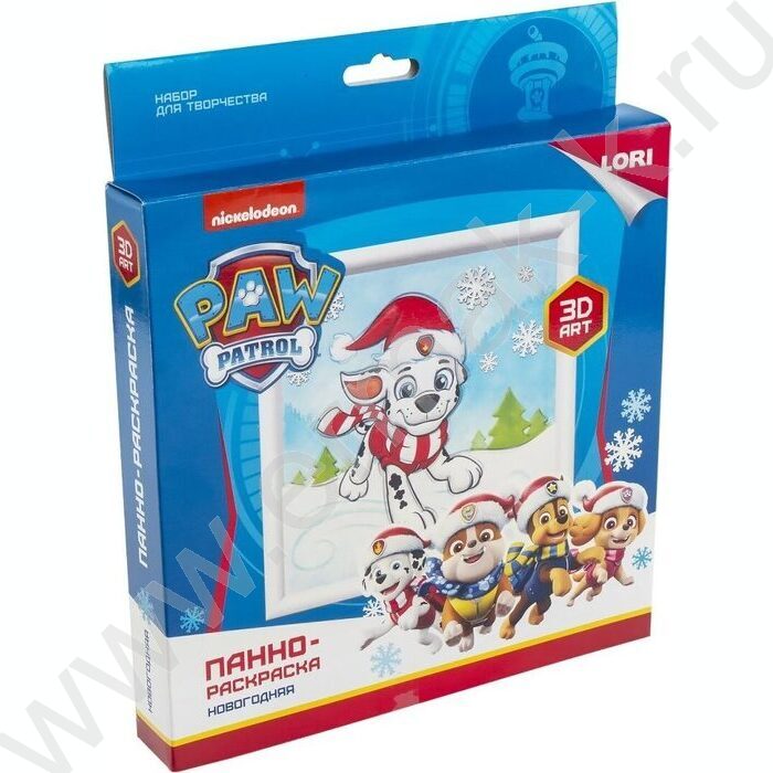 Набор д/творчества 3D Art. Панно-раскраска. Щенячий патруль новогодняя. Маршалл | Фото 2