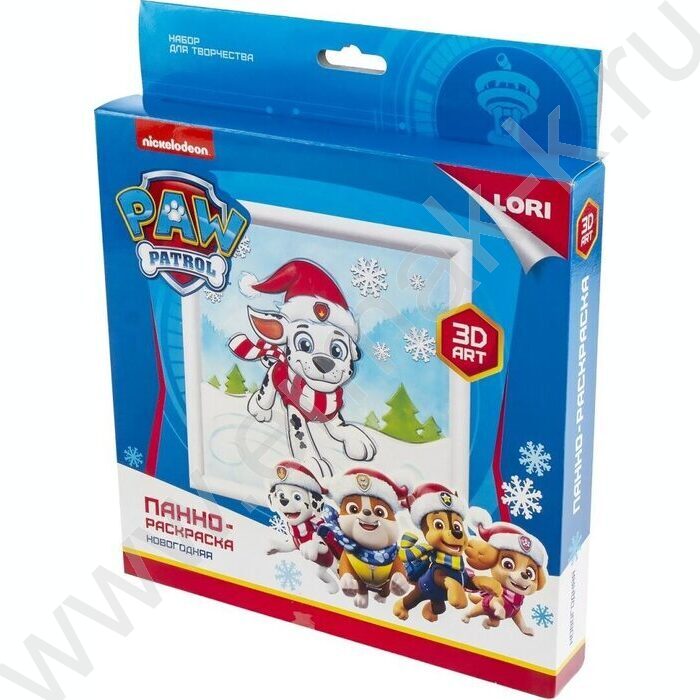 Набор д/творчества 3D Art. Панно-раскраска. Щенячий патруль новогодняя. Маршалл | Фото 3