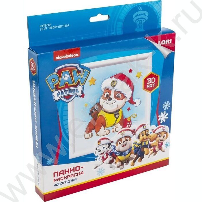 Набор д/творчества 3D Art. Панно-раскраска. Щенячий патруль новогодняя. Крепыш | Фото 2