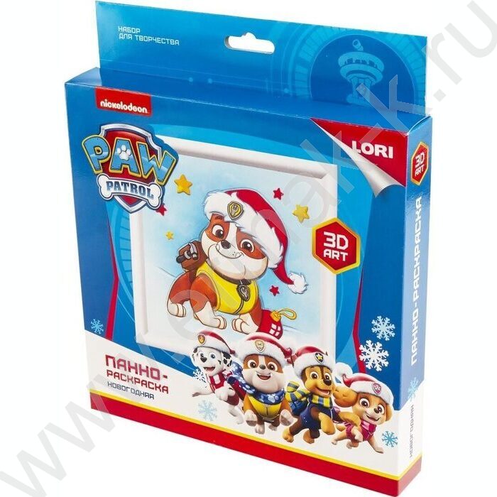 Набор д/творчества 3D Art. Панно-раскраска. Щенячий патруль новогодняя. Крепыш | Фото 3