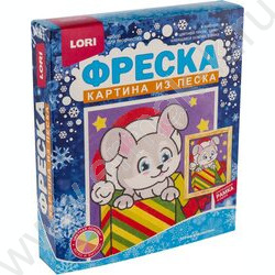Набор д/творчества Фреска. Картина из песка Зайчик с подарками | Фото 1