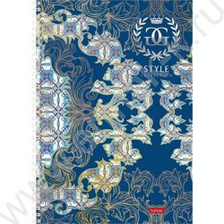 Тетрадь  96л А4 клетка/спираль "От Кутюр- Выпуск №2" /мат.ламин. 3D фольга/ ассорти | Фото 2