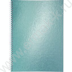 Тетрадь  96л А4 клетка/спираль "Бум/винил" METALLIC мята | Фото 1