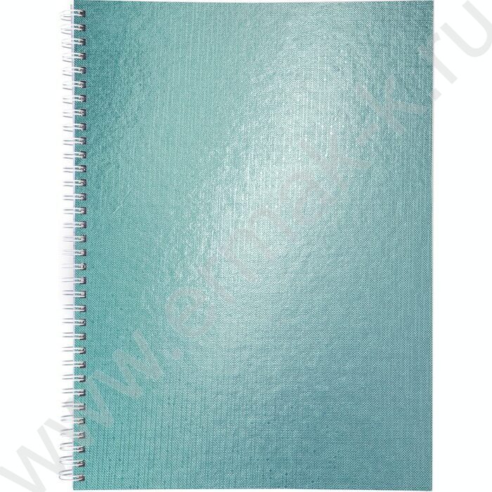 Тетрадь  96л А4 клетка/спираль "Бум/винил" METALLIC мята | Фото 1