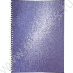 Тетрадь  96л А4 клетка/спираль "Бум/винил" METALLIC фиолетовая | Фото 1