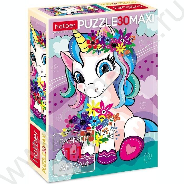 Пазлы   30 MAXI Единорожка | Фото 1