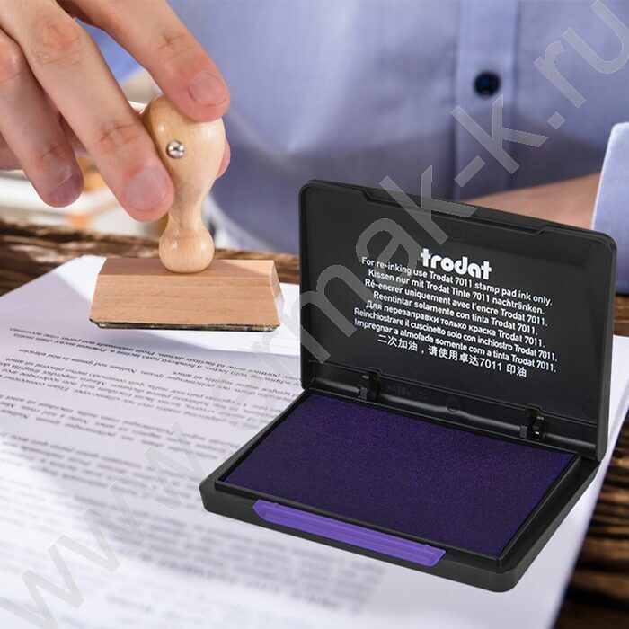 Штемпельная подушка  50*90 фиолетовая | Фото 5