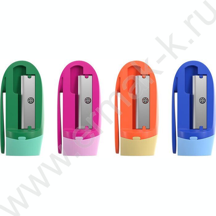 Точилка 1отв. пластик Joy/набор 3шт/ассорти,блистер | Фото 1